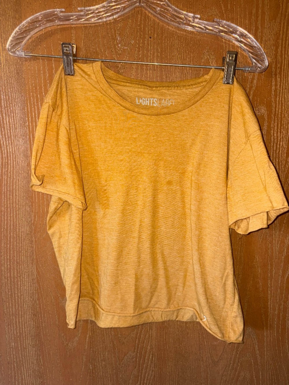 Lights label mustard shirt size medium